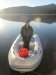 Morning of the 18th.....heavy frost as John fills the dinghy with gas and checks the crab and prawn traps