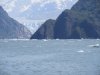 South Sawyer Glacier, mainly obscured now. In 2006 it was in front of those hills/rocks!!