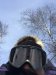 Michelle's fur lined parka sticking up behind me