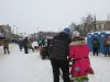 That's DeeDee Jonrowe in the pink in the sled ahead of us