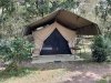 Outside the tent