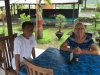 Nonok, our driver and KAthy at lunch