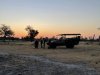 Cocktails at sunset....about 6:15pm.......and we hear a loud lion roar......and off we go to find it!!