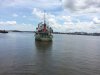 The ship we anhcored too close and had to move away from