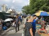 Kathy and Eddie at a flea market
