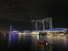 Marina Sands night light show as seen from our hotel room