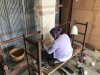 Tibetan woman weaving