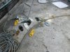 Count the pair of shoes.....yep, all contractors scrambling to get done.....must be splashing tomorrow:)))