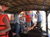 Getting on our sampan