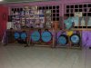 Accompanied by gongs and drums