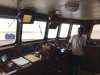 Wheel house and the Captain....worked his way up from a deck hand!!