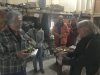 Kathy giving Mr Saitosan a gift of chocolates