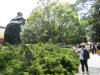 A statue of Okuninushi (creator of Japan) along the approach to the shrine.....not sure about the wave