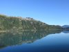 The next day calm anchorage and I took the dinghy to the Chenaga glacier