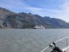 Yep, a big cruise ship s coming.....well, we did have the glacier all to yourself for over an hour