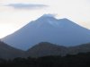Volcano at sunset