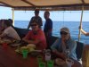 Kathy, Stedem, Jeff, and Brett on the dive boat, first day
