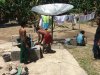 This is dry season and the guys were digging the well deeper