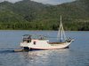 Fishing boat full of coconuts