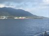 Miyanoura harbor.....yep, that is a ship coming out...we stood off!!