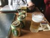 Our buy 2, get one free Chang beer at a Thai restaurant in Bangkok