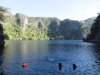 Swimming in Barracuda Lake on Coron Island