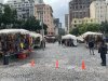 Greenmarket Square: was the old slave market, now a festive location for local merchants
