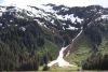 The waterfalls above the snow pack must be another 1000-1500' long!!