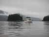 Mystic in the low clouds in Rodman Bay