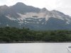 At first we thought that was dirty snow on the mountains, but it is really ash from the  from the 1912 Mt Navarupta-Katmai volcano eruption!!