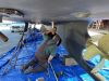 Dave and Cody inserting the new bearing....they had to hone out the shaft tube a bit!!