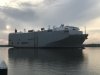 Another morning we woke up to this RORO.....roll on, roll off...going upstream about 100 yards off......filled up all our windows......impressive how large these ships are!!