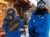 Kathy with her beaver mittens....she tried but no joy taking them home:)))