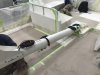 Electrical work being completed on mast