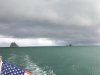 This squall caught us about 5 minutes after the picture was taken....0 knots of wind to 40 knots in 5 min....yikes!!!