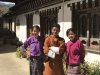 Pratap with smiling girls