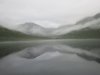 Leaving Three Saints Bay in the fog.....some beautiful reflections on the water!!