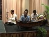 Apsara dancers and the accompanying instruments