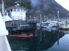Local tug boat behind us on the dock just leaving