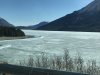 Hear we could hear the frozen-lake-speak.....yep, like glacier speak but much softer...faint, echoing, ghostly groans as the ice shifted!!!