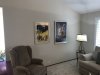 We had to stage the house for showings and Toni, the stager, used a combination of her stuff and ours. I was glad to see these two posters made the cut:)))