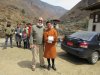 John and our guide Pratap.....I'm wearing the welcome scarf......it kept falling off!!!