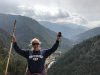 Kathy makes it to the top....sans heavy coat:)))