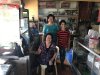 Three very friendly women at the cafe where they served cold beer and nasi goreng, fried rice........they laughed quite hard when I reacted to how spicy hot it was.....they made it extra mild for the tourist:))))