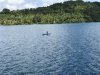 We woke up one morning to this man fishing by Mystic in his canoe......very friendly!!!