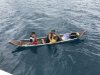A local man and his son came by for a visit.....we gave him a new snorkel mask and his son some cookies.....all smiles!!
