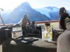 Feet up with glacier martinis listening to the glacier speak!!!!