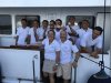 The Pelagian staff.....the cruise director couple in the front....Judith and Ramon!!