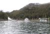One boat in front of us